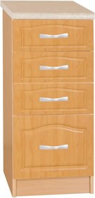 Konyhaszekrény, alsó, égerfa, LORA MDF NEW KLASIK S40SZ4