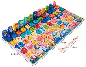 6 az 1-ben formabeillesztő és oktató Montessori fajáték