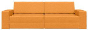 Faliszófa Ágy 2-az-1 Sötét Sárga 245x150x60.5 cm Szövet