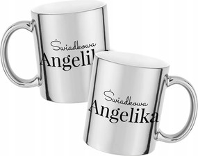 Bögre Nyomtatott Tanú Az Ön Neve Ezüst Metál Kreátor