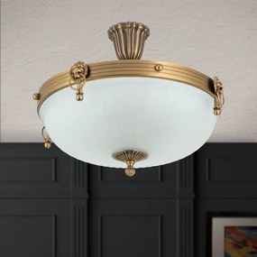 Orion DL 7-523/43 - Felületre szerelhető csillár ROCCA 4xE27/60W/230V átm. 43 cm bronz/fehér