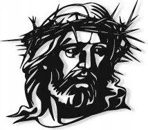 3D Áttört Kép 30X30 Jezus Töviskoronában Fali Dekoráció Nappaliba