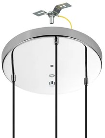 Eglo 390128 - Csillár zsinóron MAJANA 3xE27/40W/230V fényezett króm