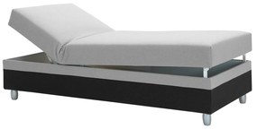 Egyszemélyes ágy 85 cm Sodak (fekete + szürke) (tárolóhellyel). 1100767