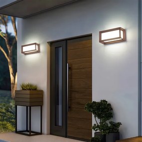 Brilagi - LED kültéri fali lámpa PARKER LED/12W/230V barna IP44