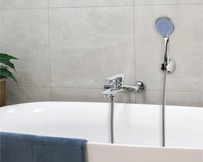 Erga Korfu, fali kádcsaptelep kézizuhany készlettel, króm, ERG-YKA-BW.KORFU-CHR