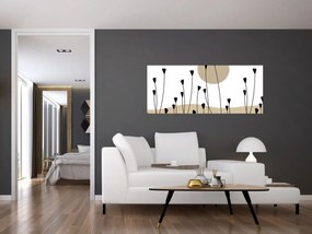 Kép - Grafikus rét N⁰2 (120x50 cm)