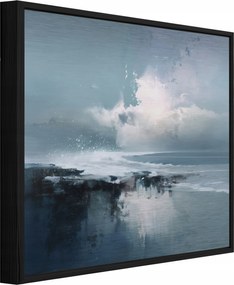 Vászonkép Fekete Keretben Fém Absztrakt Tenger Loft Nappali Hálószoba 50x50