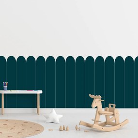PIPPER. Textil öntapadó tapéta - Boltív - Kék-zöld színű Méret: 100cm, Szín: Sötét