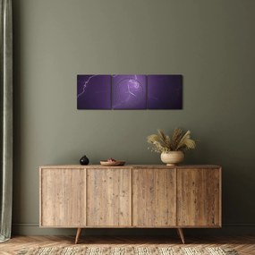 Villámzó égbolt képe (órával) (90x30 cm)