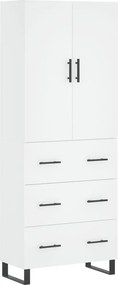 vidaXL fehér szerelt fa magasszekrény 69,5 x 34 x 180 cm