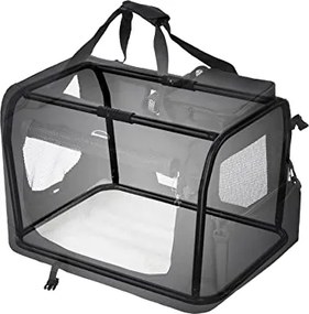 Összecsukható kisállathordozó 91 x 63 x 63 cm, XXL-es kutyaszállító, fekete