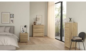 Natúr színű magas komód tölgyfa dekorral 40x107 cm Nova – Tvilum