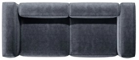 Szürkéskék kordbársony kanapé 264 cm Bergano – Cosmopolitan Design
