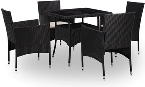 vidaXL Bútor szett 5 pcs Fekete