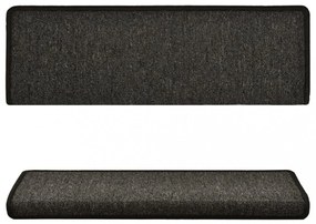 15 db lépcsőszőnyeg 65 x 21 x 4 cm antracit téglalap alakú széllel