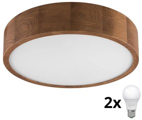 Brilagi - LED mennyezeti lámpa CARVALHO 2xE27/60W/230V tölgy-cseresznye, Ø37 cm