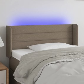 tópszínű szövet LED-es fejtámla 103 x 16 x 78/88 cm