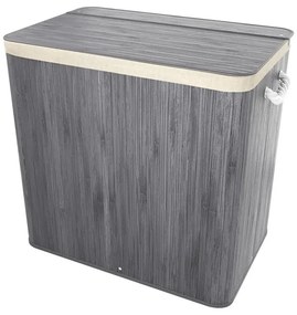 Juskys Curly bambusz kosár 150 L - szürke