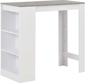 vidaXL fehér bárasztal polccal 110 x 50 x 103 cm