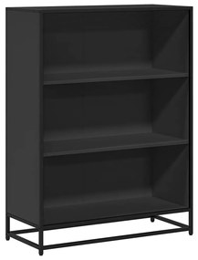 fekete szerelt fa könyvszekrény 80,5x35x107,5 cm