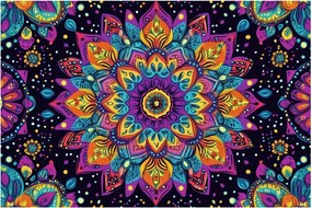 Kép - Kaleidoszkópos mandala (90x60 cm)
