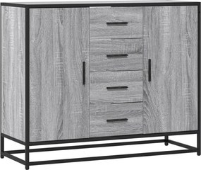 vidaXL szürke sonoma színű szerelt fa tálalószekrény 92 x 35 x 76 cm