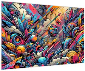 Kép - Színes graffiti (90x60 cm)