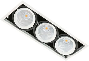 Italux VERTICO GL7108-3/3X18W 4000K WH+BL Beépíthető spotlámpa 3x18W/LED 4200LM IP20