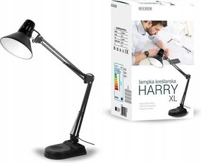 Rajzlámpa fekete nagy összecsukható asztali lámpa Pixar E27 Nilsen