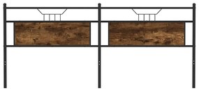 füstös tölgy színű szerelt fa és acél fejtámla 193 cm