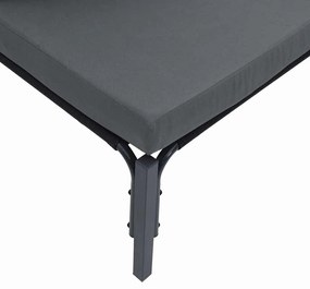 Kerti Kanapé Szett 3 pcs Antracitszürke Acél