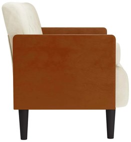 krém bársony loveseat kanapé párnákkal 110 cm