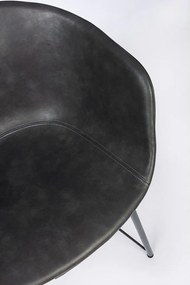 Sötétszürke kárpitozott étkezőszék Warhol – Bizzotto