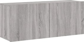 vidaXL szürke sonoma színű falra szerelhető TV-szekrény 100x30x41 cm