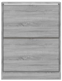 vidaXL szürke sonoma színű szerelt fa cipősszekrény 63x24x81 cm