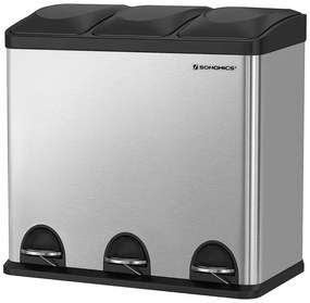 SzelektĂv hulladĂ©kgyƱjtĆ 54L, pedĂĄlos szemetes 3 rĂ©szes