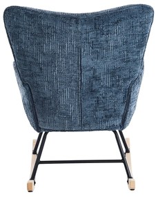 Hintaszék, relaxációs szék kordbársony kárpitozással, sötét szürke