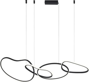 ITALUX PND-22412-S4-BK FONTE Modern Led Függesztett Lámpa Fekete LED IP20