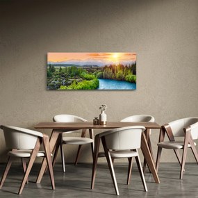 Kép - Erdei hegyvidéki táj (120x50 cm)