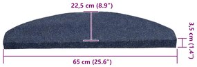 30 db kék öntapadó lépcsőszőnyeg 65 x 22,5 x 3,5 cm
