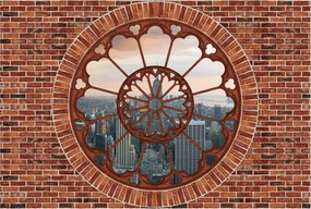 Fotótapéta Téglafal Város modernség 208x146 építészet +ragasztó