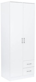 Miami gardróbszekrény 80x205 cm fehér-fehér