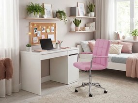 Irodai szék Q-022 öko bőrből, rózsaszínű