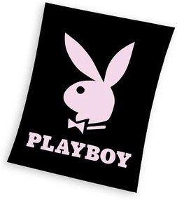 Playboy Black coral fleece polár takaró 150x200cm