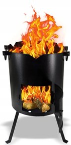 Kokszoló kazah kályha Üzbég Kazach 40,6 cm acél kazán tűzrakóhely