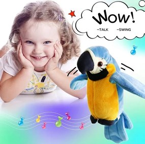 Interaktív beszélő papagáj - kék