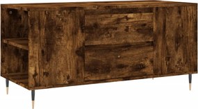 vidaXL füstös tölgy színű szerelt fa dohányzóasztal 102x44,5x50 cm