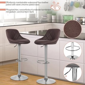 MIADOMODO Bárszék 2 db karfa nélkül barna