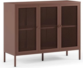 Borvörös fém komód 121x90x40 cm Fayna – Marckeric